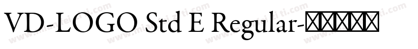 VD-LOGO Std E Regular字体转换